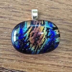 Dichroic Glass Pendant Fused Glass Medium